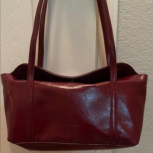 Red Unique Design Foldover Purse